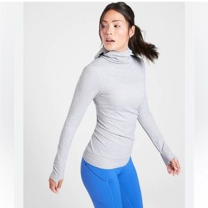 Athleta Flurry Balaclava Top - Grey size XXS